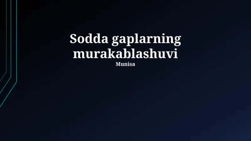 Sodda gaplarning murakablashuvi