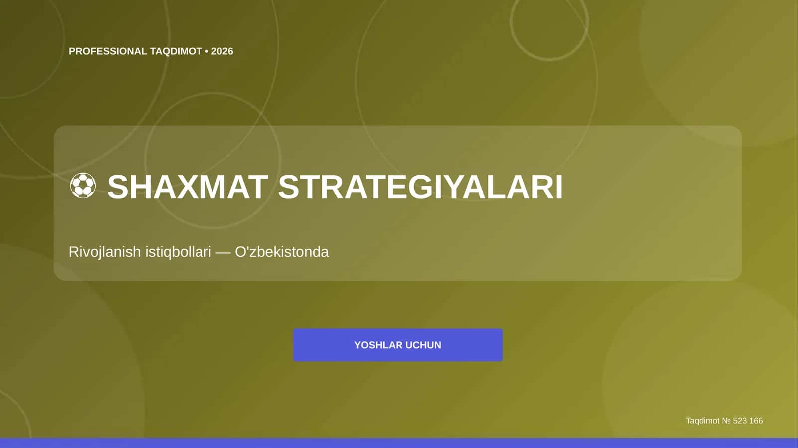 SHAXMAT STRATEGIYALARI