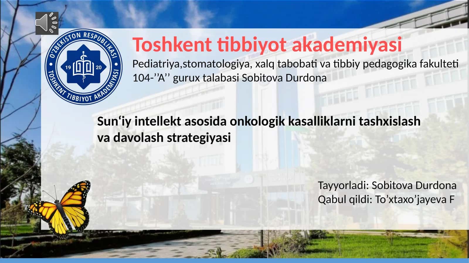Sun‘iy intellekt asosida onkologik kasalliklarni tashxislash va davolash strategiyasi