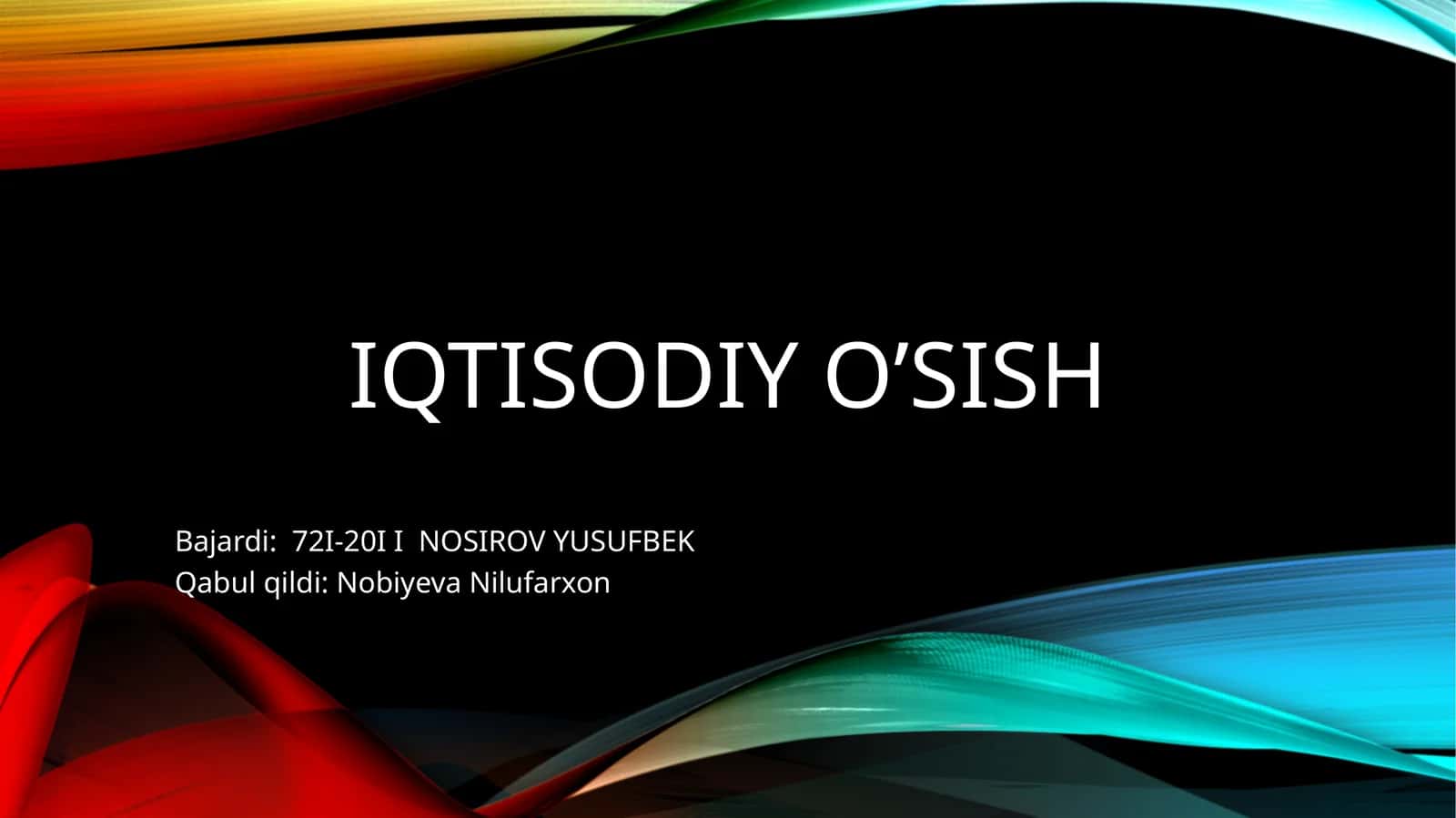 IQTISODIY O’SISH