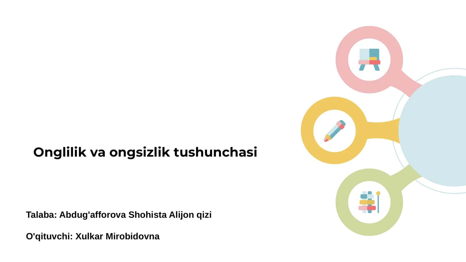 Onglilik va ongsizlik tushunchasi