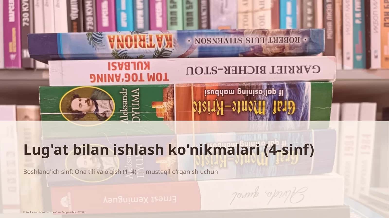 Lug'at bilan ishlash ko'nikmalari (4-sinf)