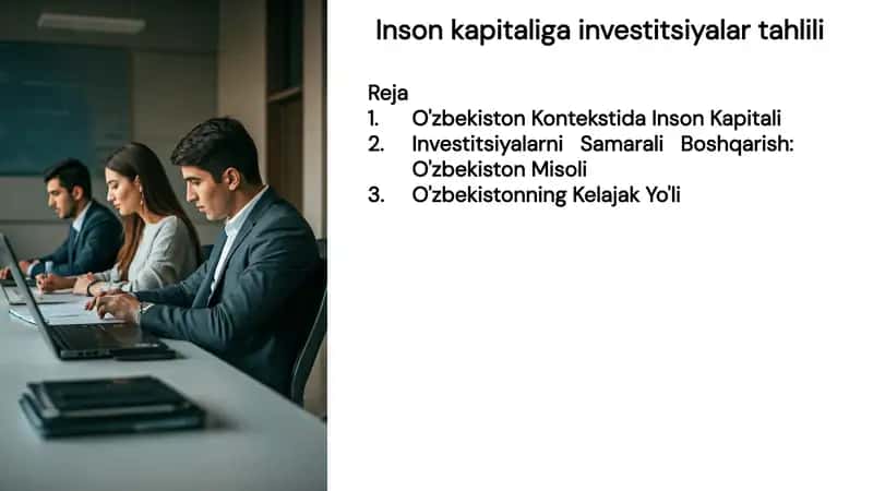 Inson kapitaliga investitsiyalar tahlili