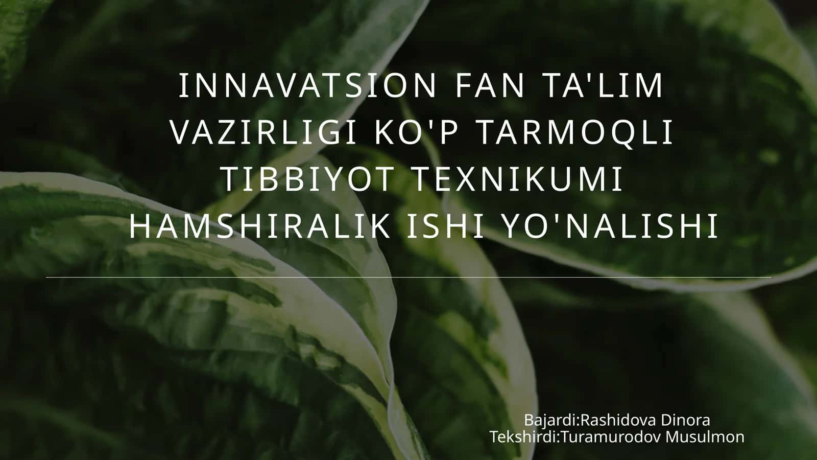 ANATOMIYA O'RGANISH USULLARI