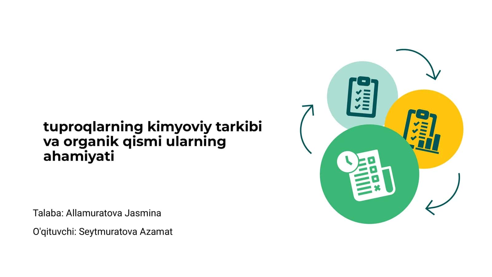 Tuproqlarning Kimyoviy Tarkibi va Organik Qismi