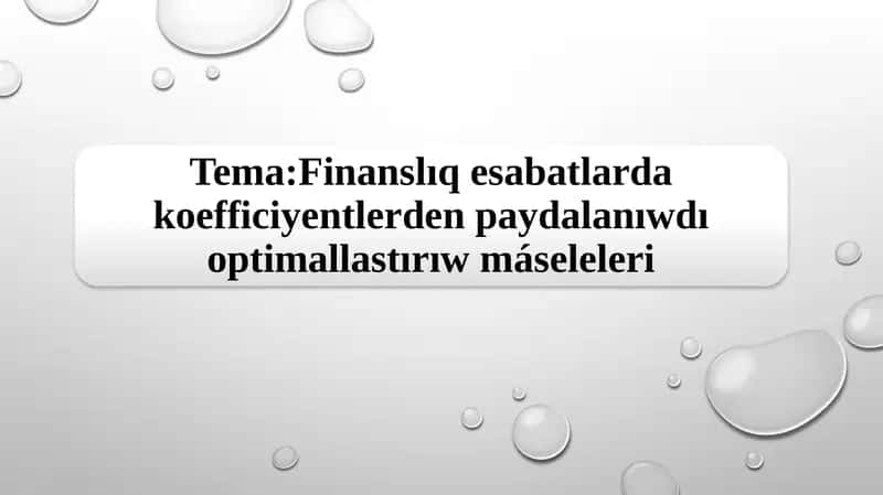 Finanslıq esabatlar
