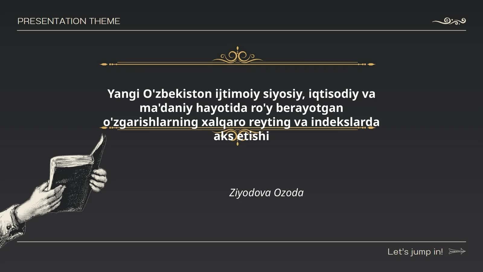 Yangi O'zbekistonning iqtisodiy erkinlik reytingi