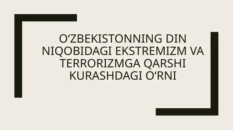 Ekstremizm va terrorizm
