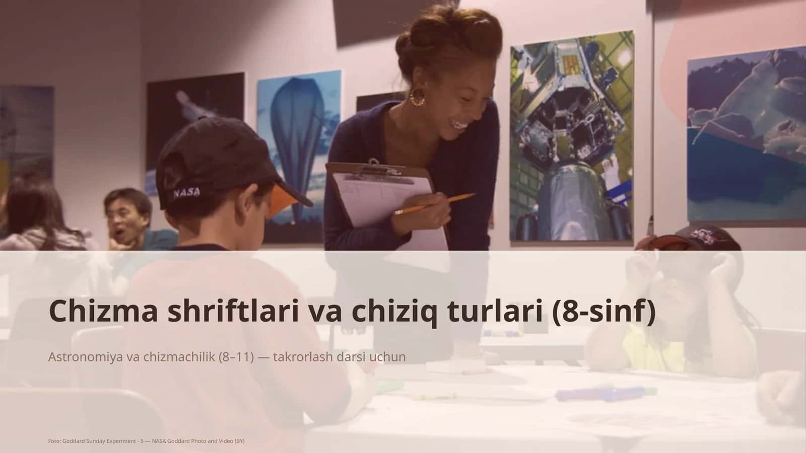 Chizma shriftlari va chiziq turlari (8-sinf)
