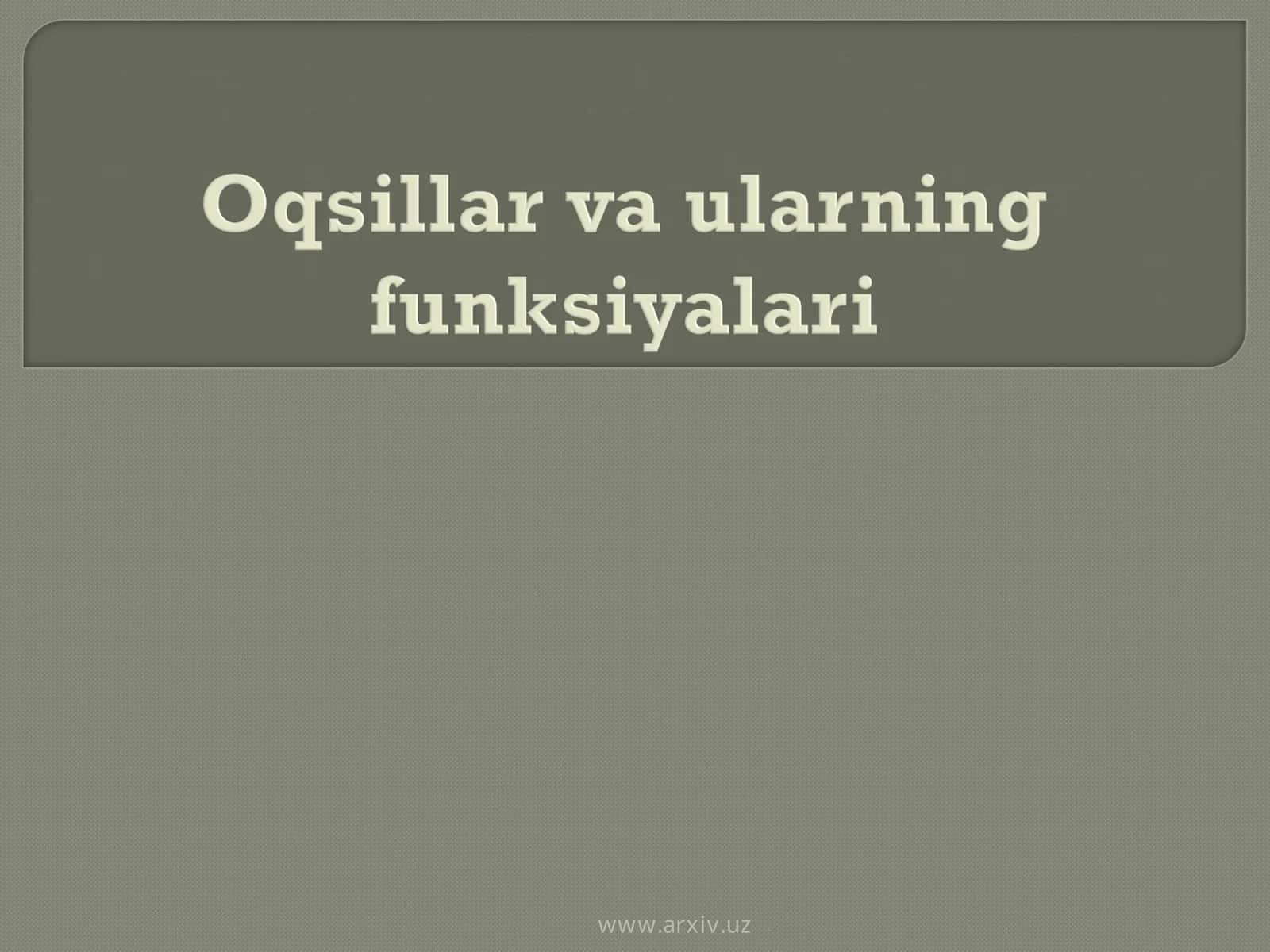 Oqsillar