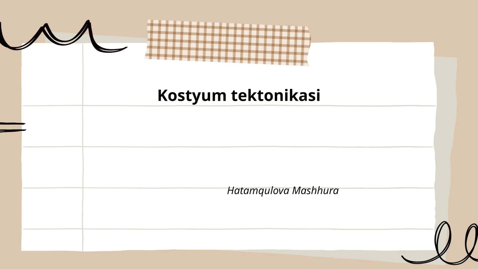 Kostyum tektonikasi