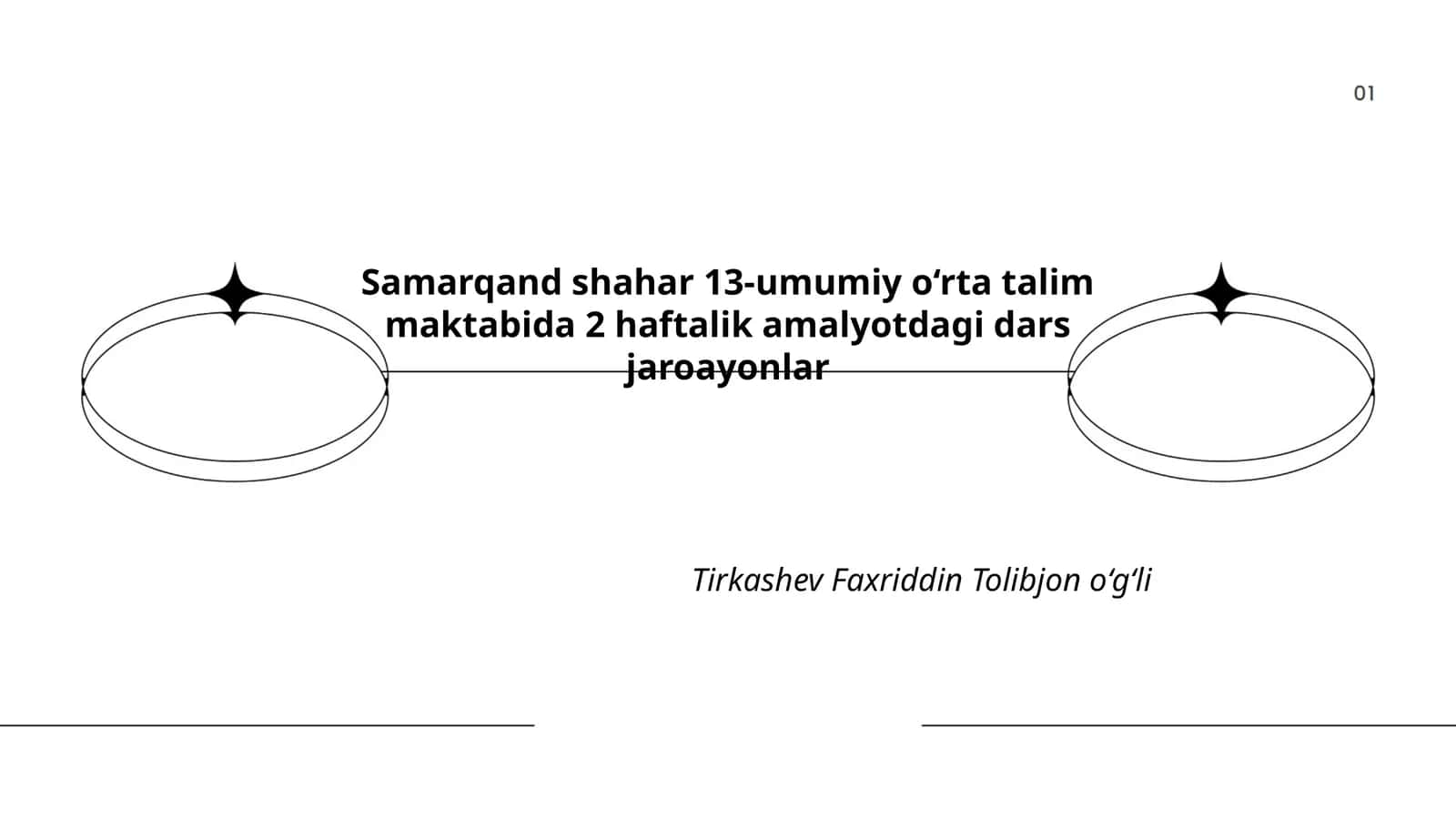 Samarqand shahar 13-umumiy o‘rta talim maktabida 2 haftalik amalyotdagi dars jaroayonlar