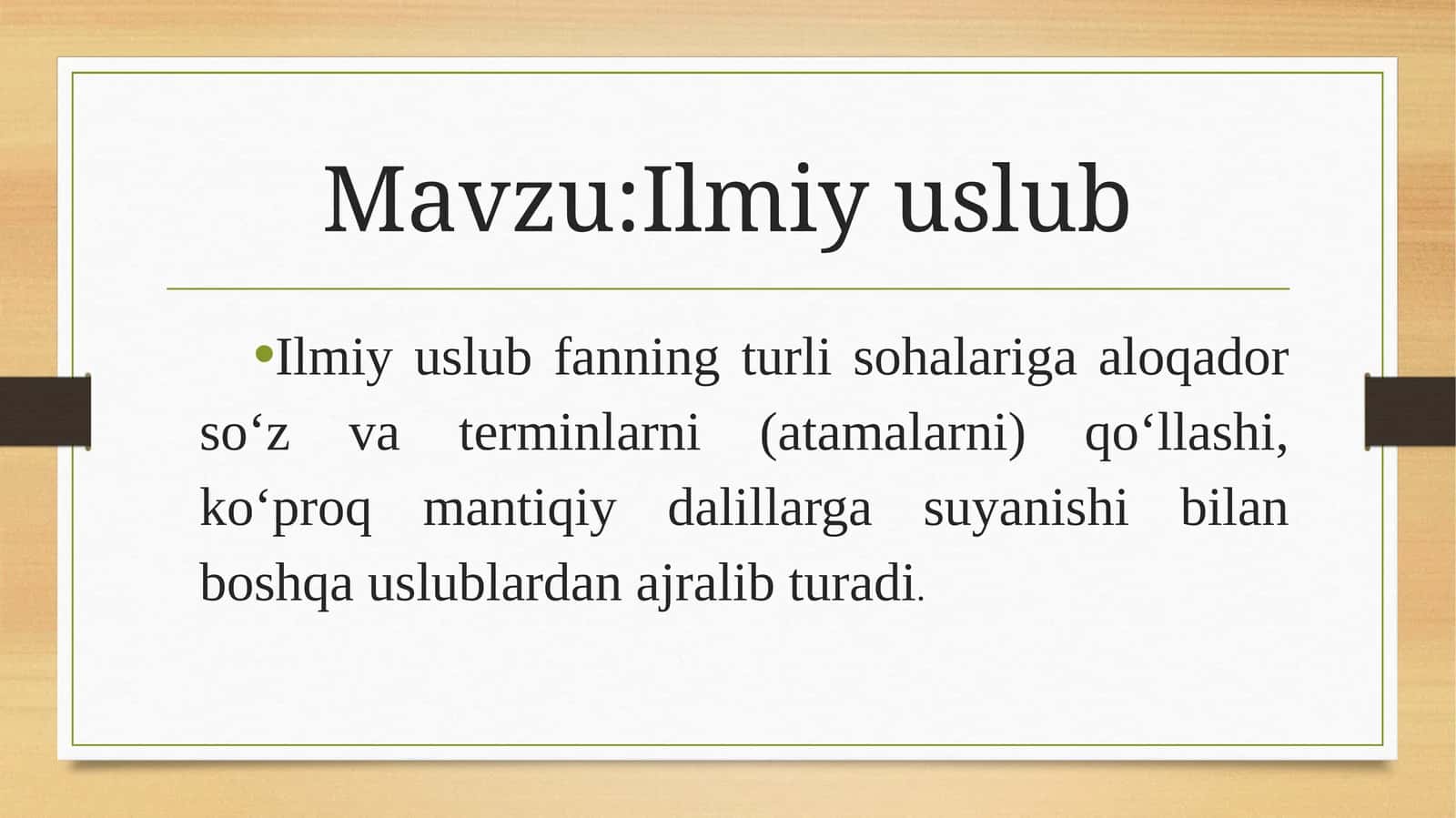 Ilmiy Uslub