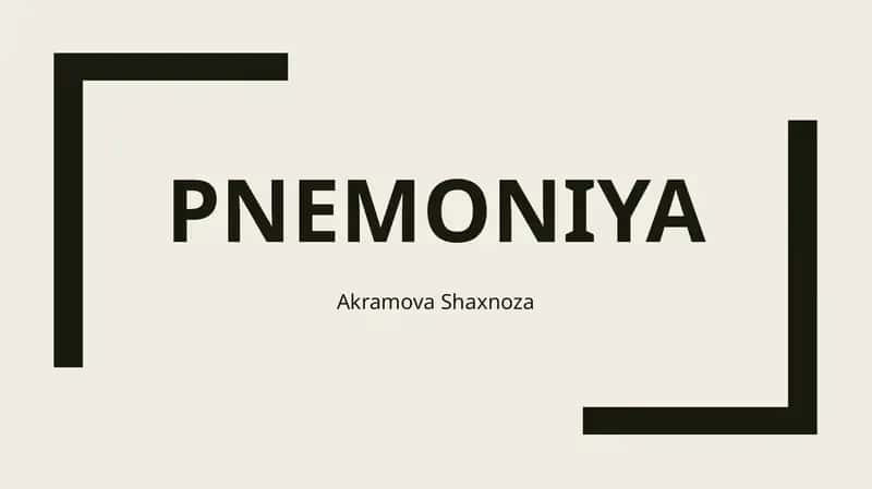 Pnemoniya