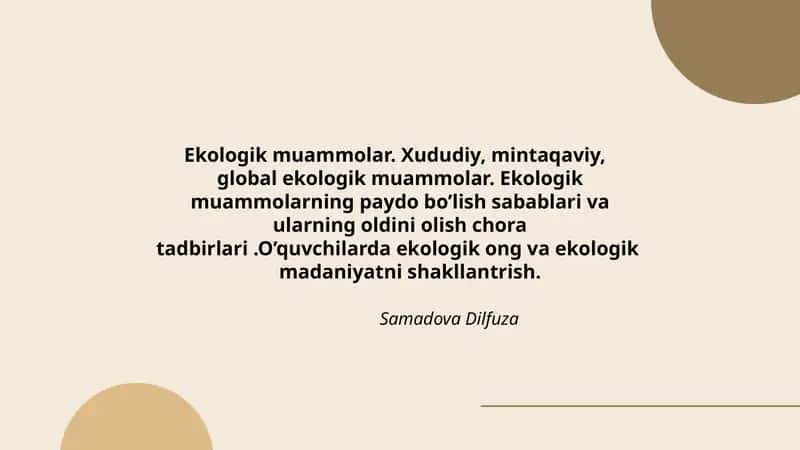 Ekologik muammolar