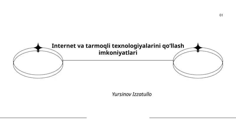 Internet va tarmoqli texnologiyalarini qo‘llash imkoniyatlari