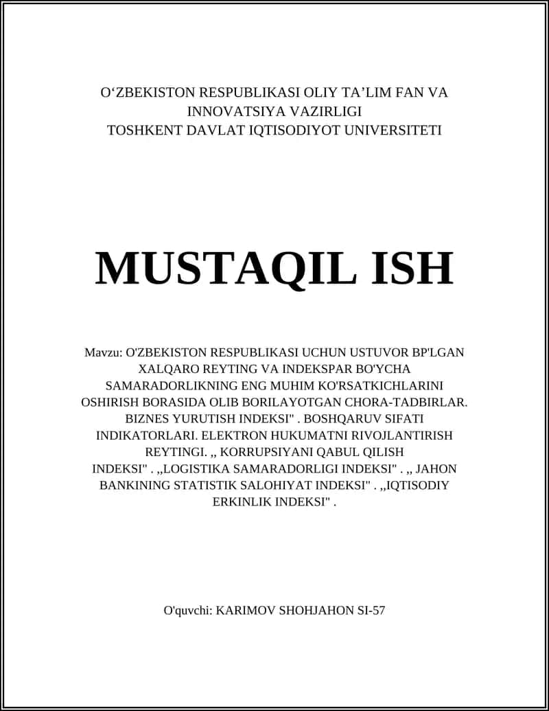 Biznes Yuritish Indeksi