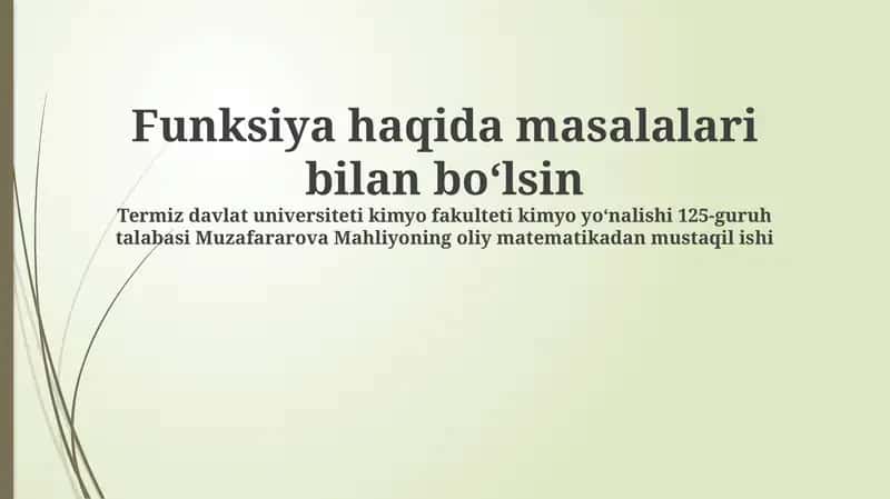 Funksiyalar