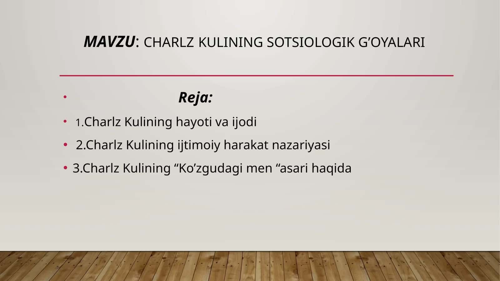 charlz kulining sotsiologik g’oyalari