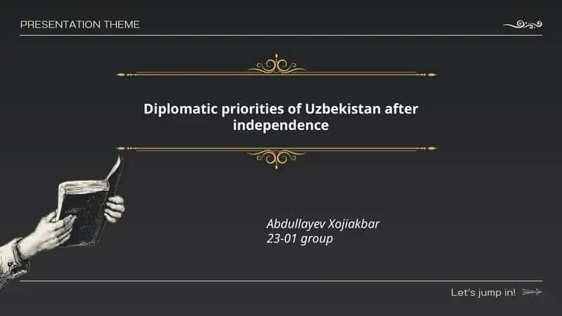 Diplomatic priorities of Uzbekistan after independence