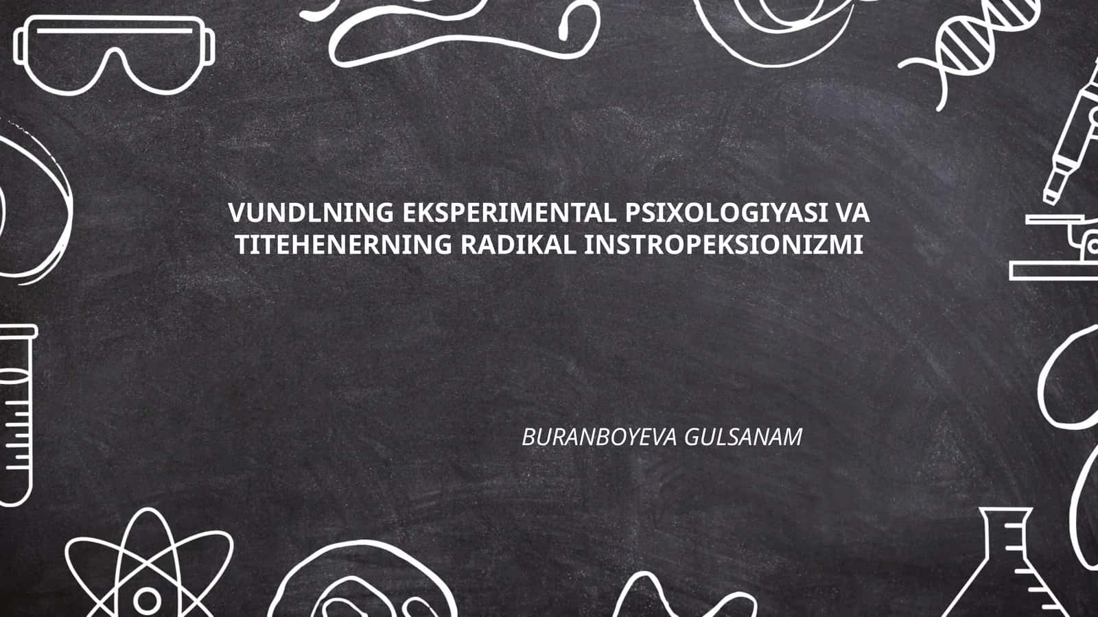 Vundtning Eksperimental Psixologiyasining Asoslari