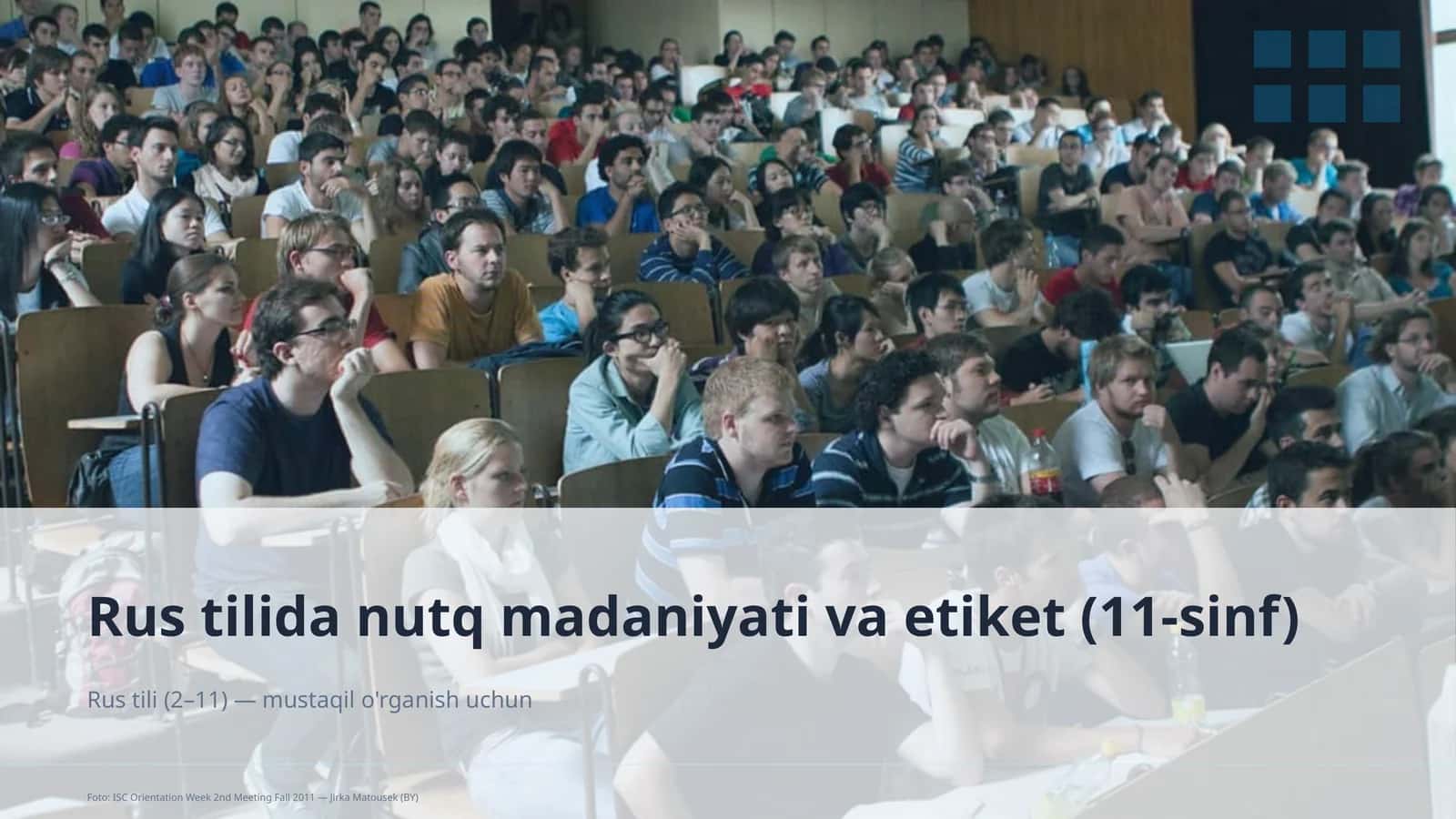 Rus tilida nutq madaniyati va etiket (11-sinf)