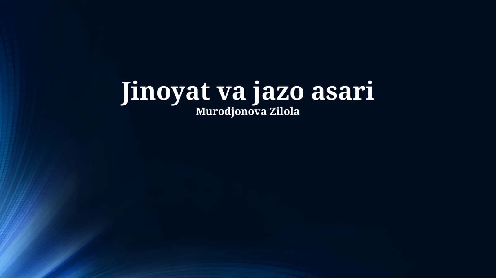 Jinoyat va jazo asari