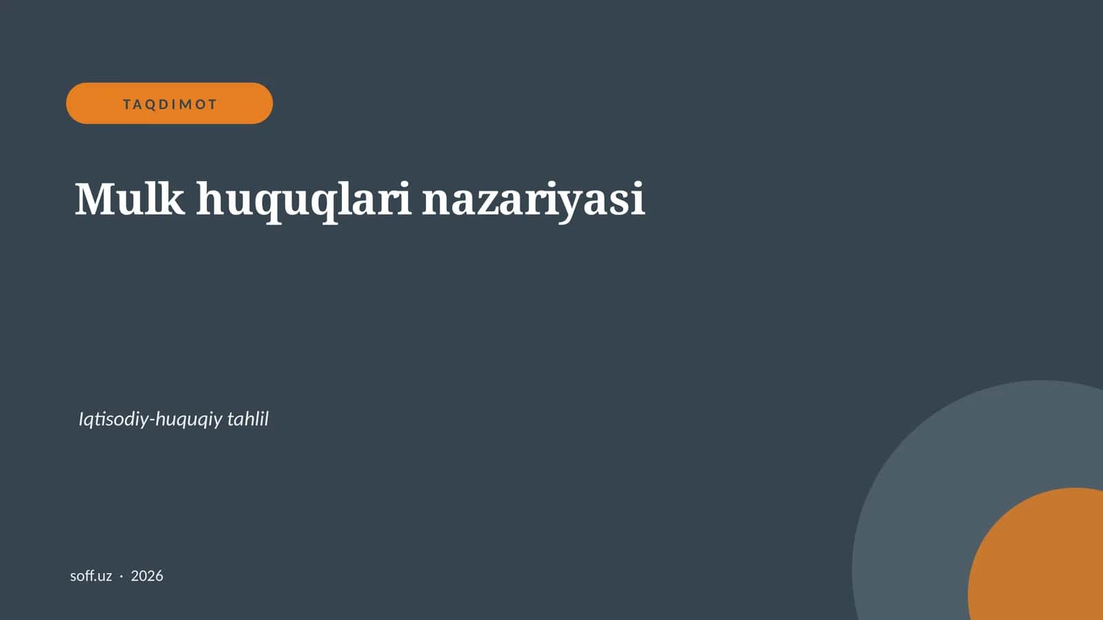 Mulk huquqlari nazariyasi
