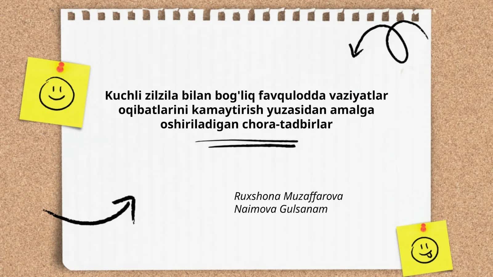 Kuchli zilzila bilan bog'liq favqulodda vaziyatlar oqibatlarini kamaytirish yuzasidan amalga oshiriladigan chora-tadbirlar