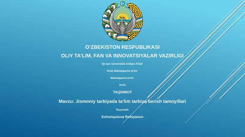 Jismoniy tarbiyada ta‘lim tarbiya berish tamoyillari