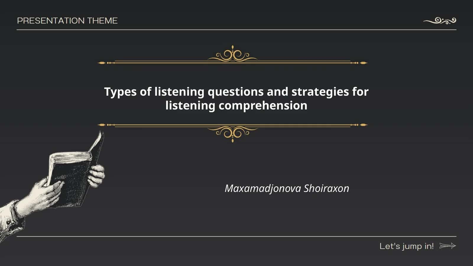 Types of listening questions and strategies for listening comprehension