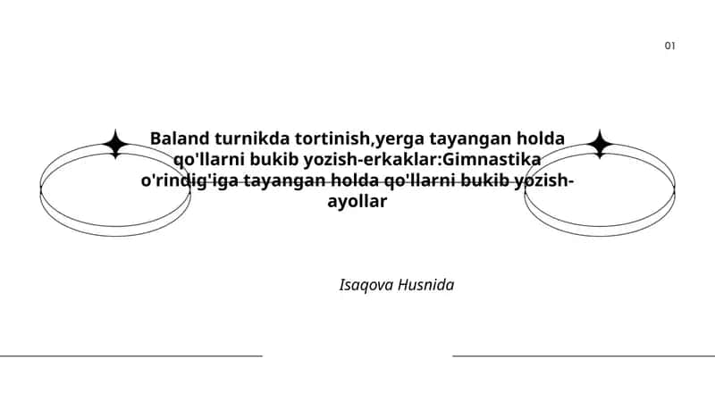 Baland turnikda tortinishning toʻgʻri boshlangʻich pozitsiyasi (erkaklar)