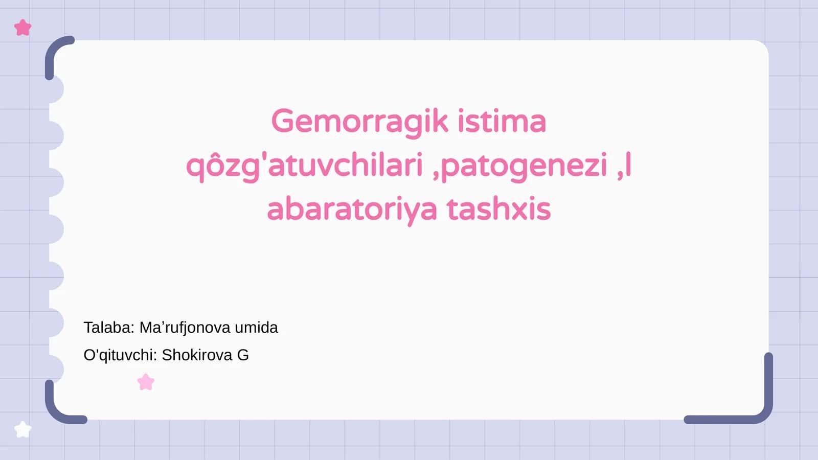 Gemorragik istima qôzg'atuvchilari, patogenezi, labaratoriya tashxis