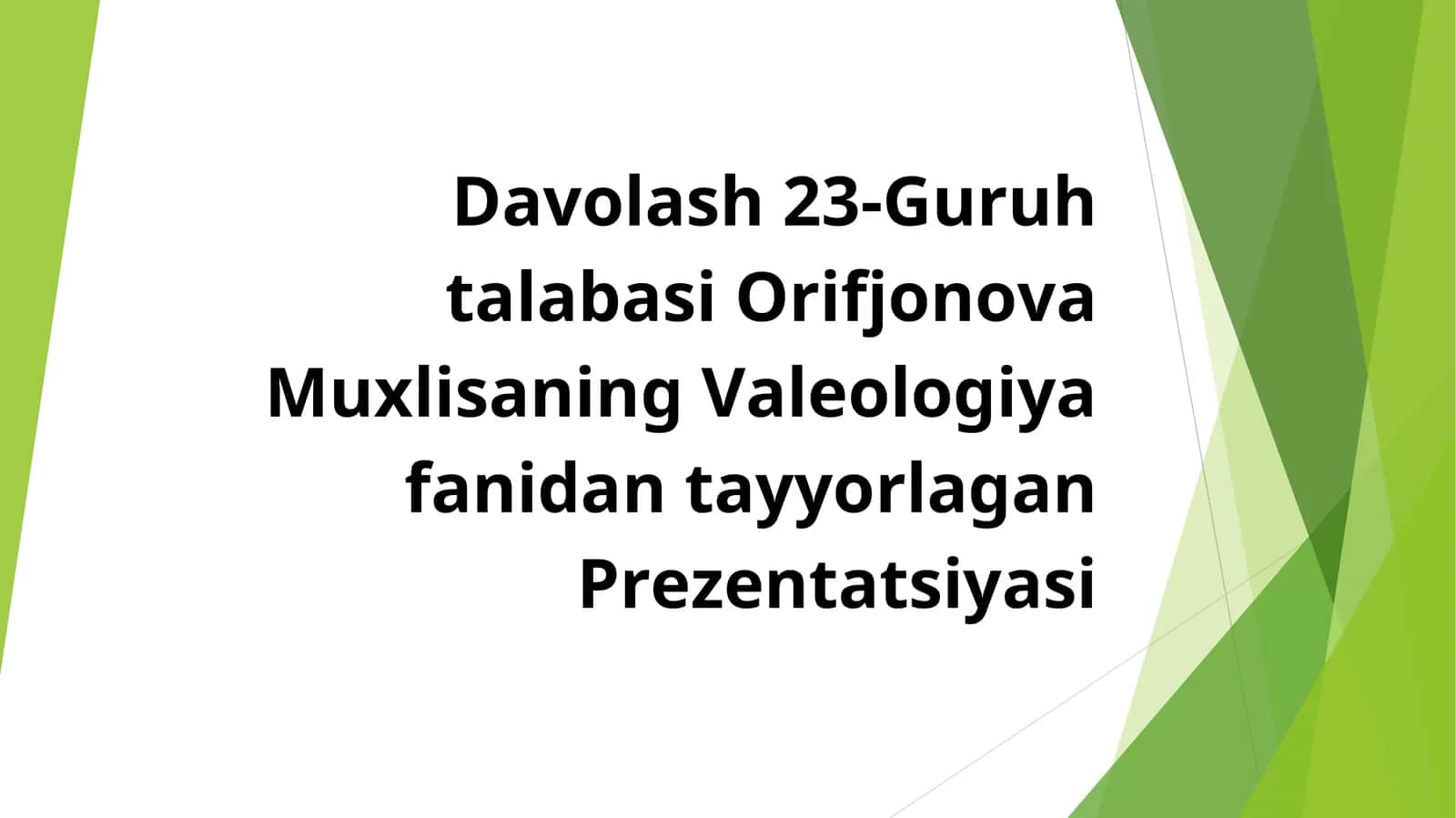 Salomatlikka tasir etuvchi xavf omillari va uning tasiri