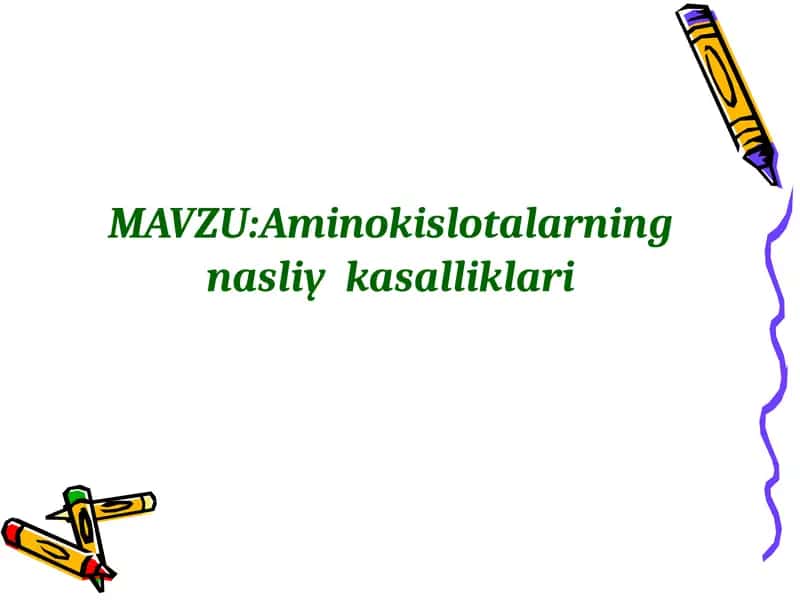 Aminokislotalarning nasliy kasalliklari