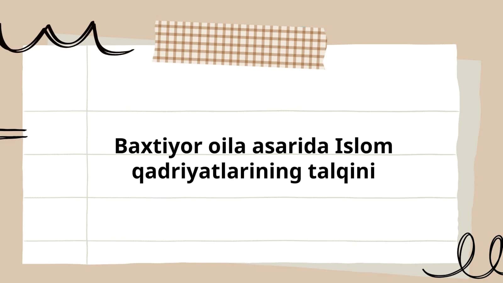 Islomiy axloqiy qadriyatlar