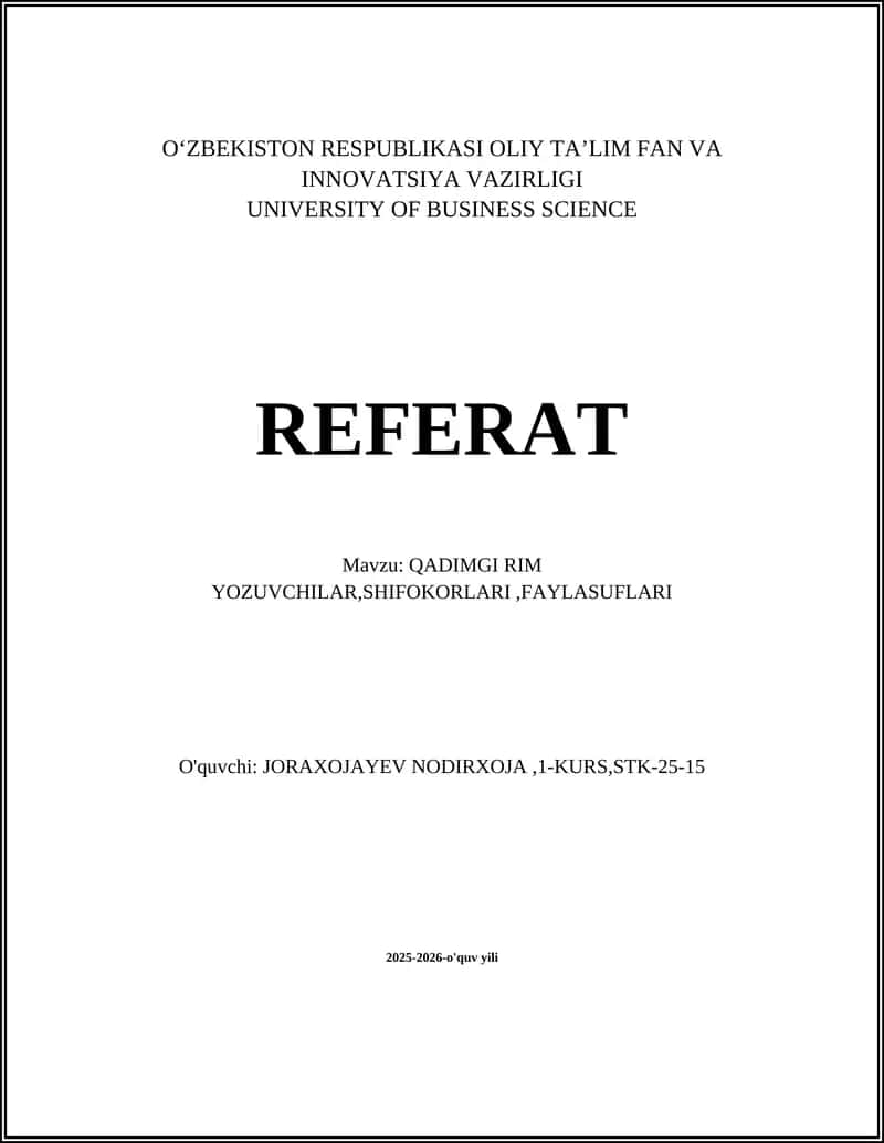 QADIMGI RIM YOZUVCHILAR, SHIFOKORLARI, FAYLASUFLARI