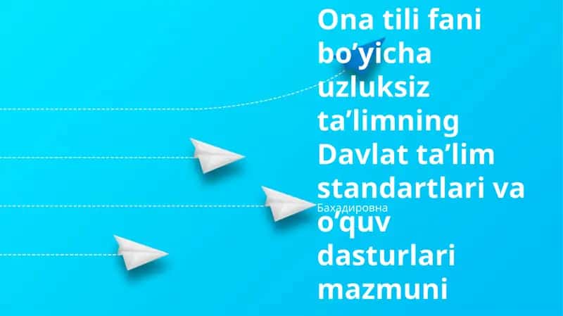 O'zbek tili va adabiyoti standartlari haqida qisqacha ma'lumot
