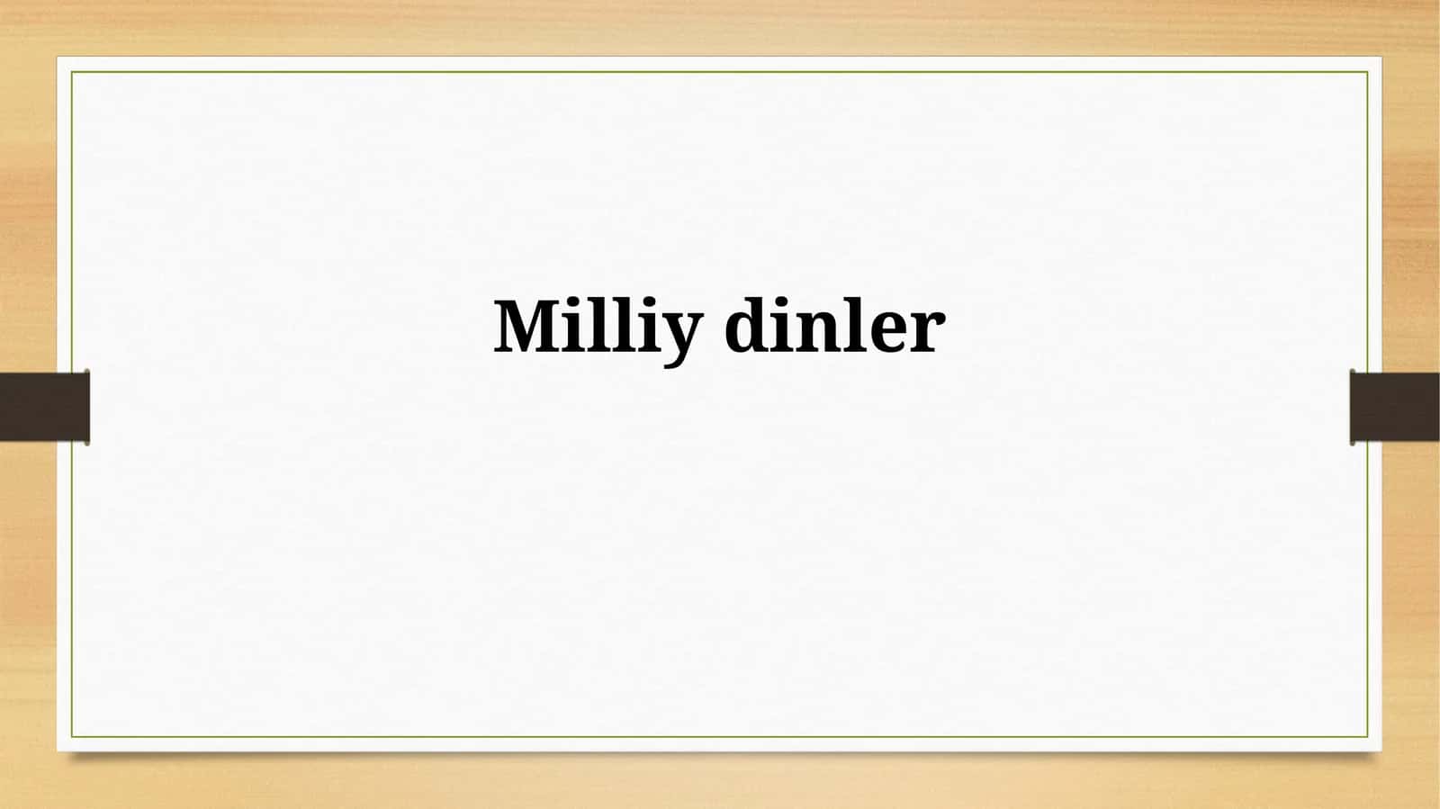 Milliydinler