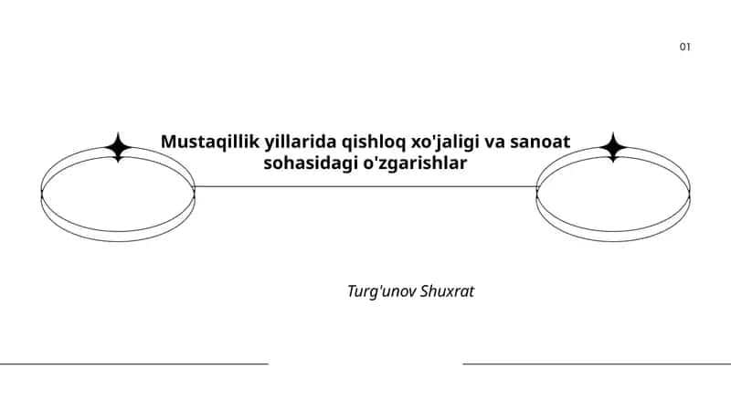 Mustaqillik yillarida qishloq xo'jaligi va sanoat sohasidagi o'zgarishlar
