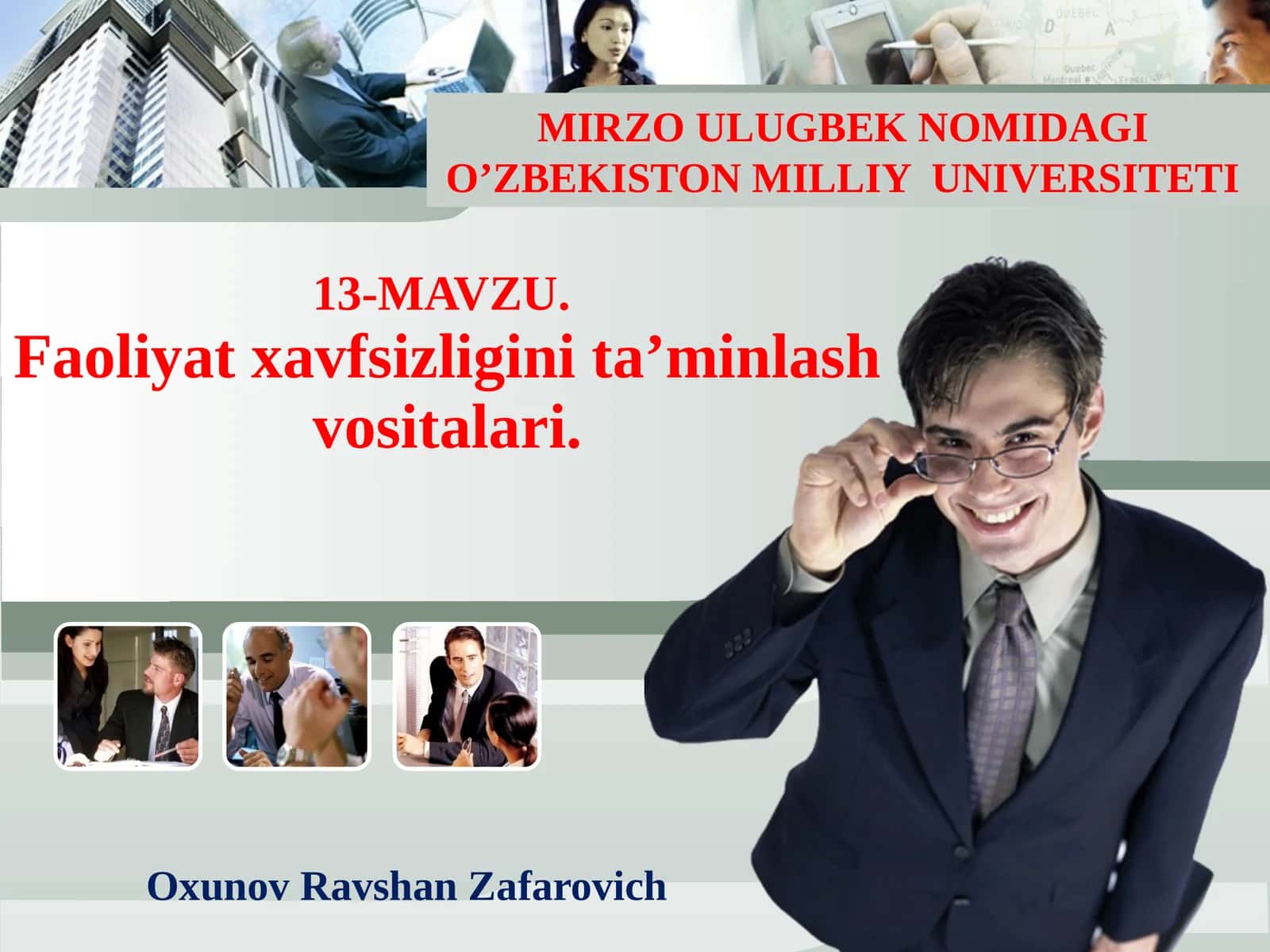 Faoliyat xavfsizligini ta'minlash vositalari