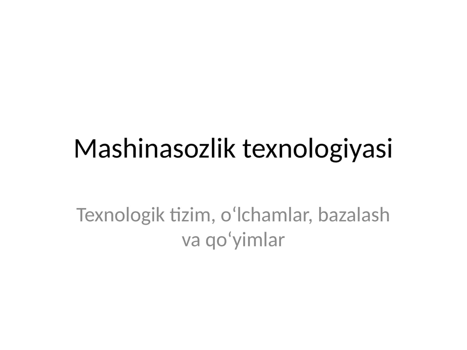 mashinasozlik