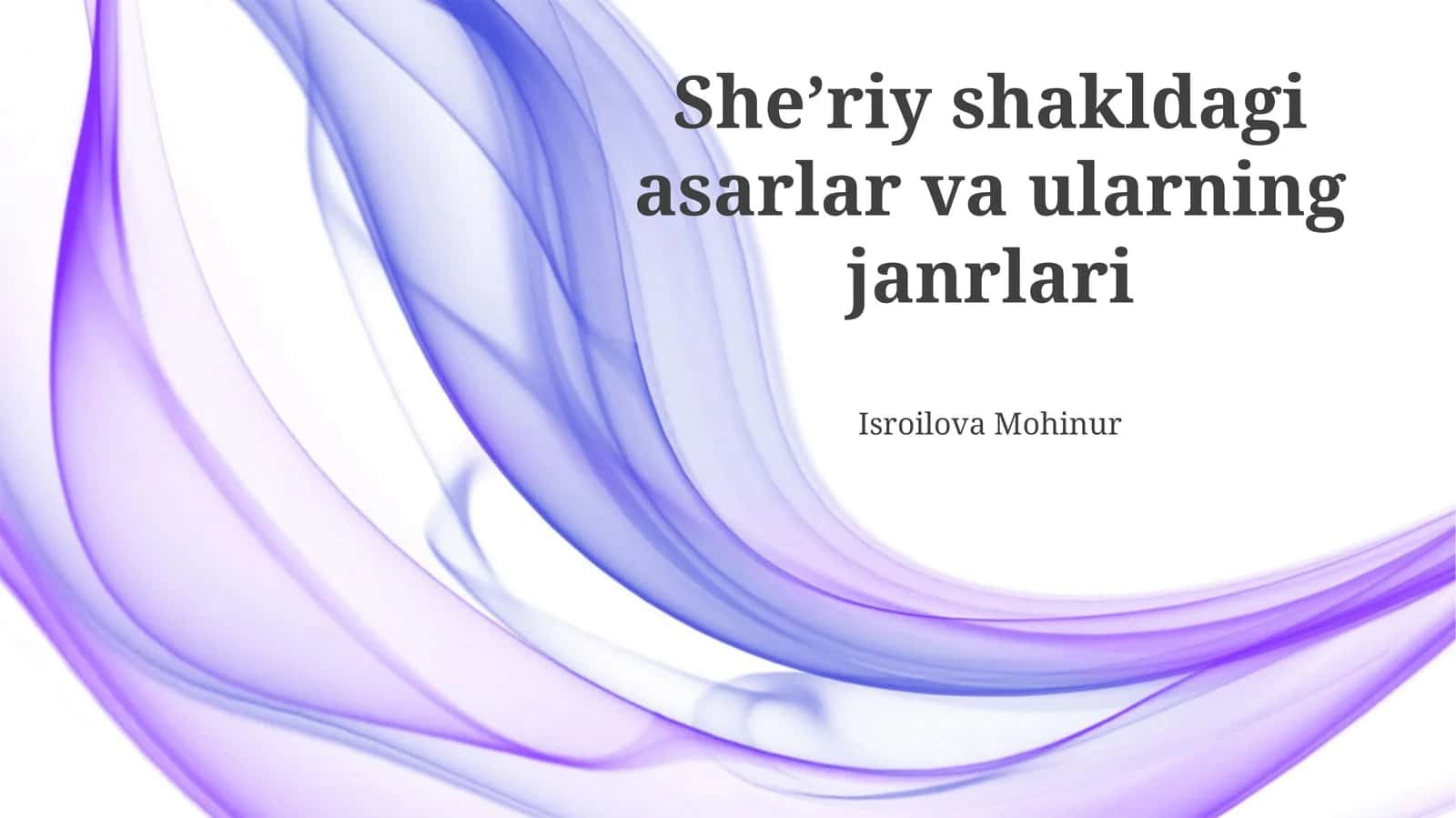 Zamonaviy she'riyatning yo'nalishlari