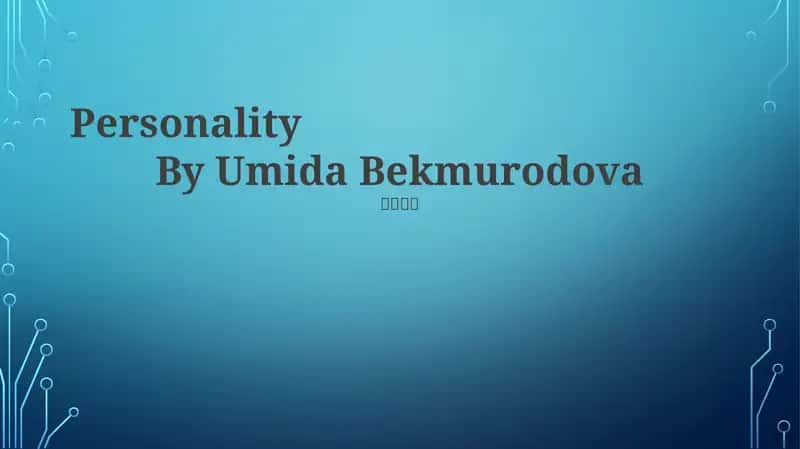 Personality