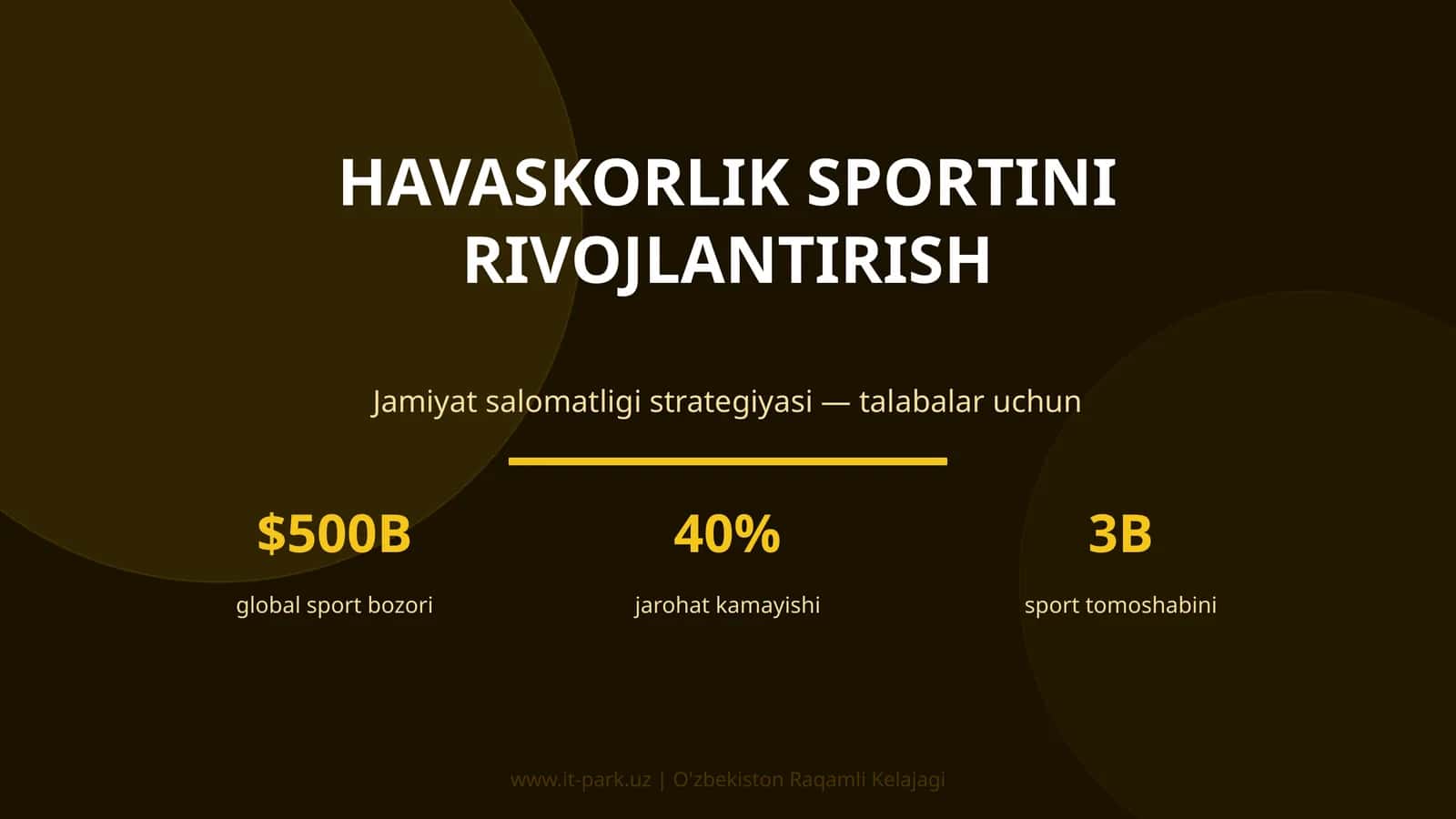 Havaskorlik sportini rivojlantirish