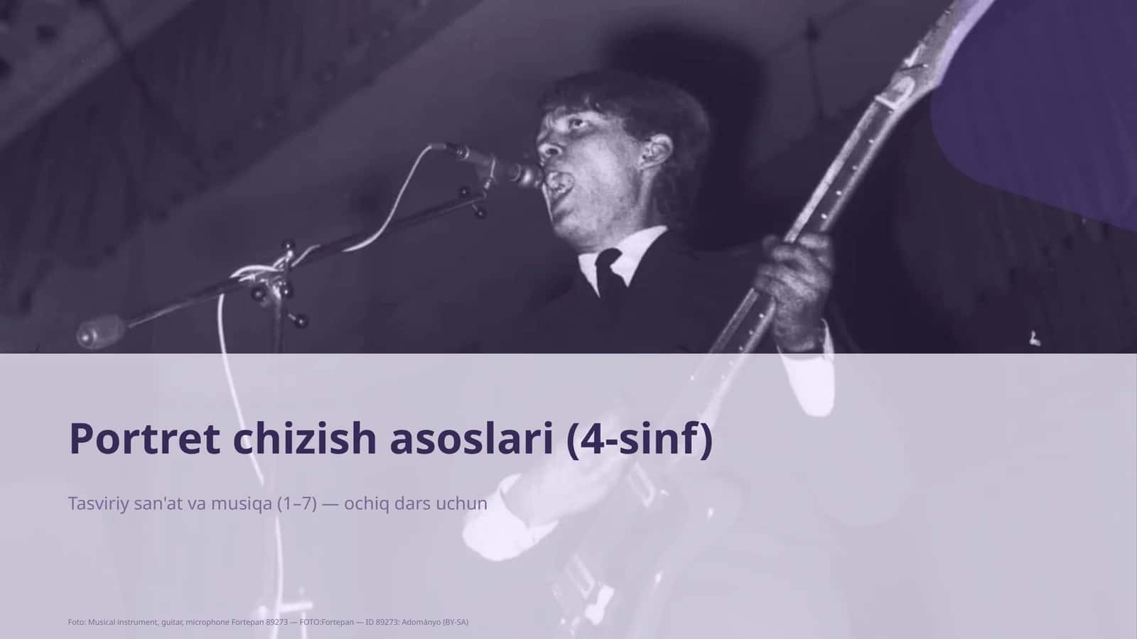 Portret chizish asoslari (4-sinf)