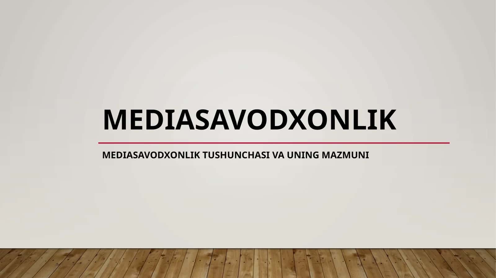 Mediasavodxonlik