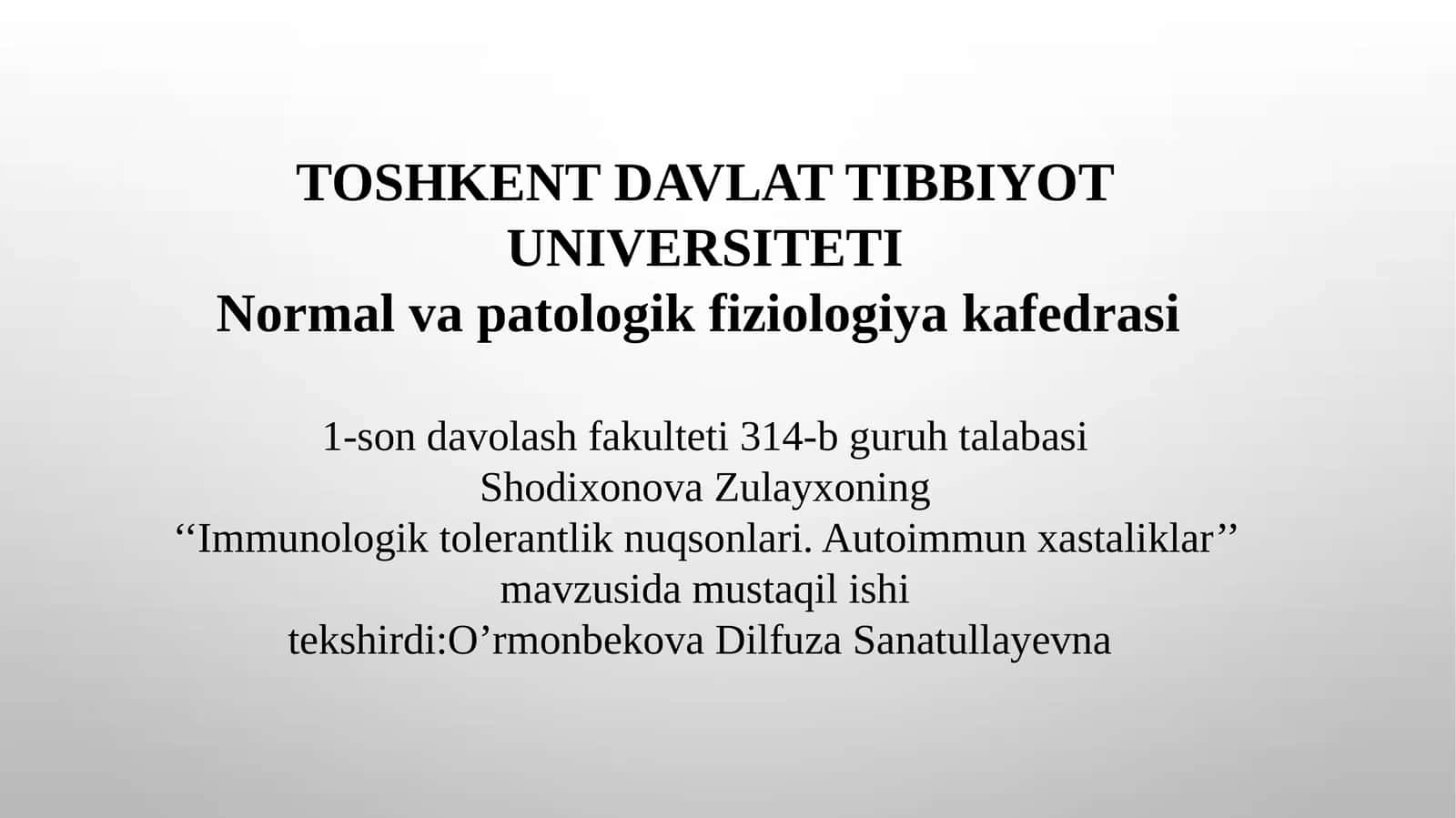 Autoimmun Kasalliklarning Klinik Ko'rinishlari