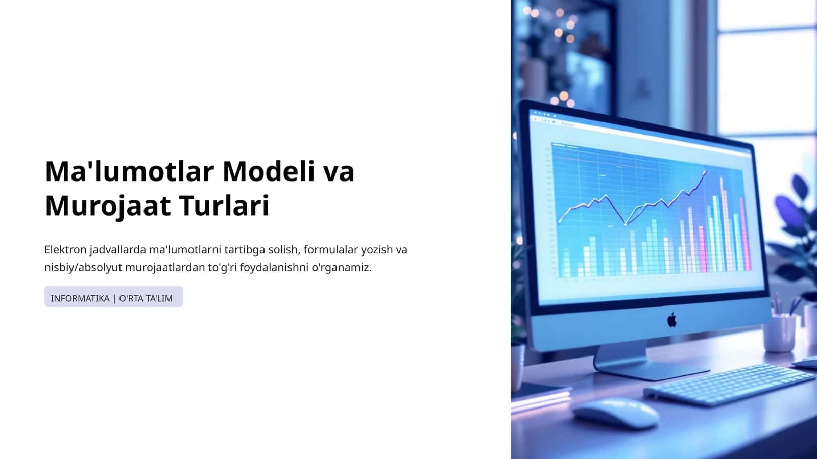 Ma'lumotlar Modeli va Murojaat Turlari