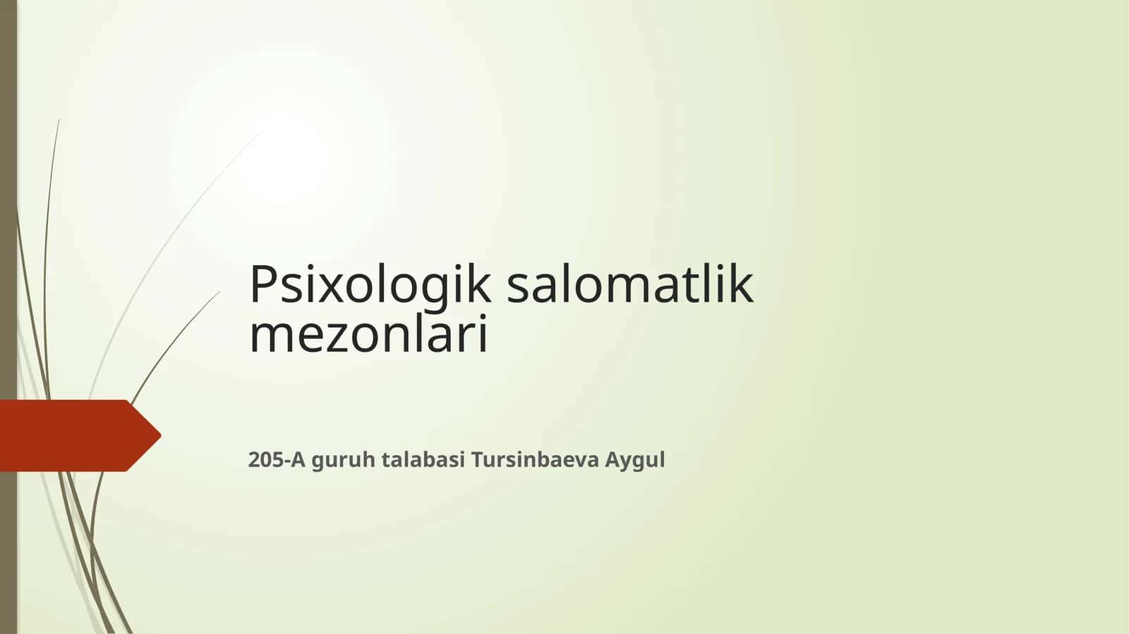Psixologik salomatlik mezonlari